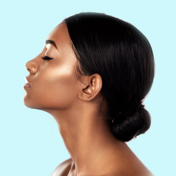 woman's side profile