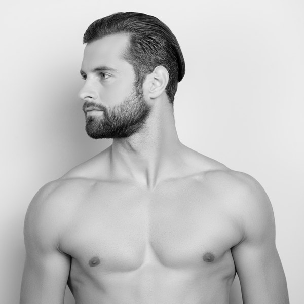 fit man looking to the side