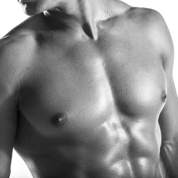 closeup of mans chest